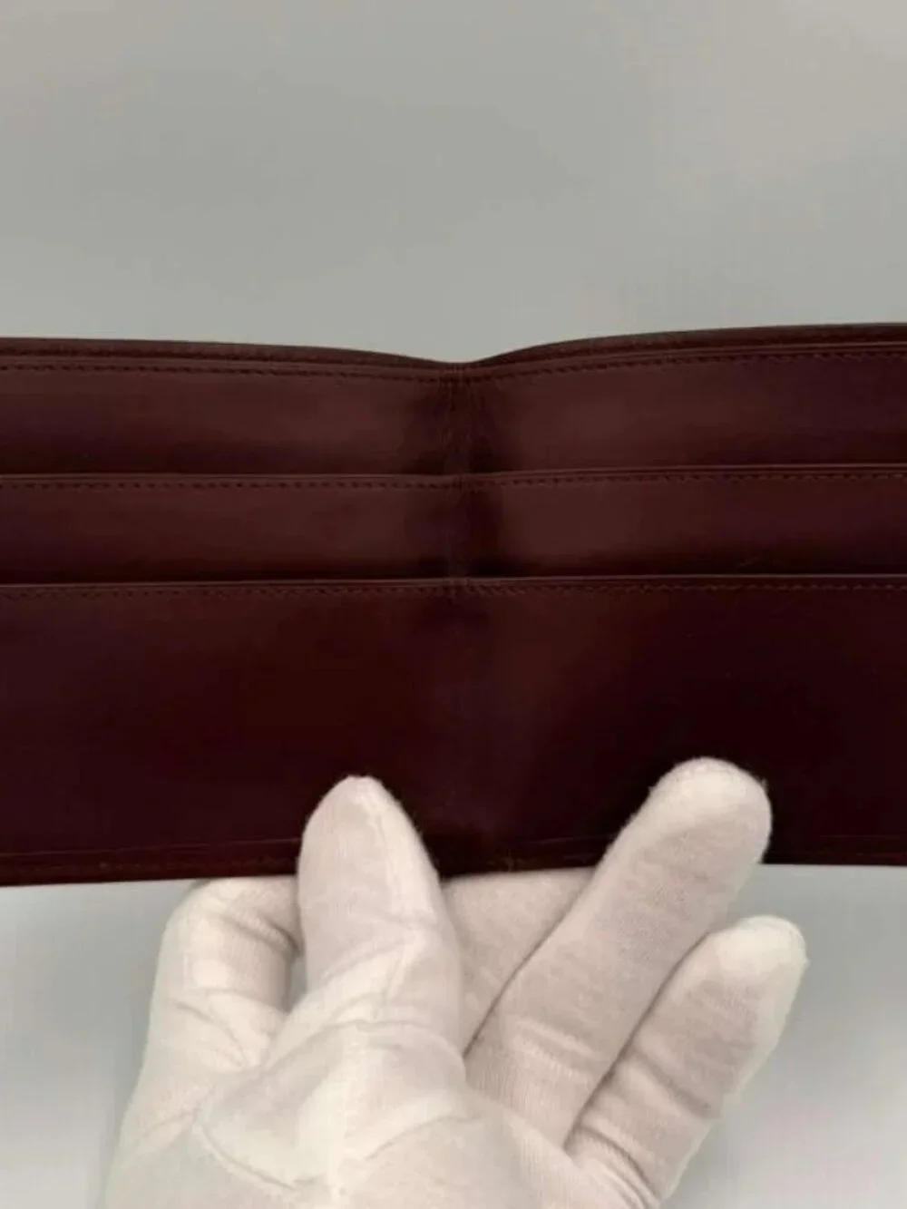 Cartier Must De Cartier Bifold Wallet Burgundy Leather